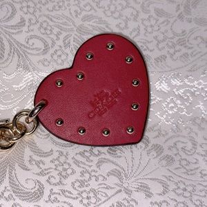 Coach Red Heart Keychain